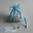 Gastgeschenke Organzasäckchen Baby hellblau mit Schnuller und Schleife